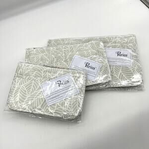 Periea Set of 3 Purse Organizers with Gift Bags Grey Leaves